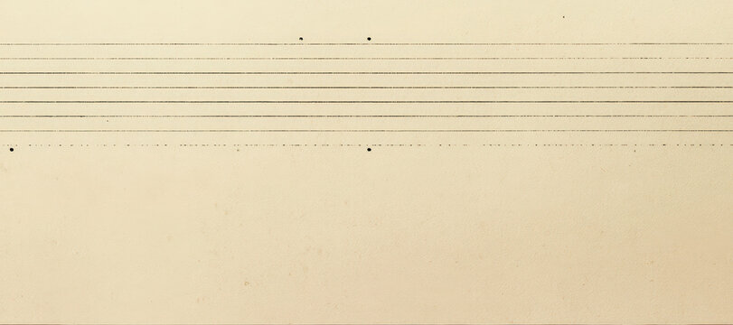 Blank musical staff lines on aged beige paper background