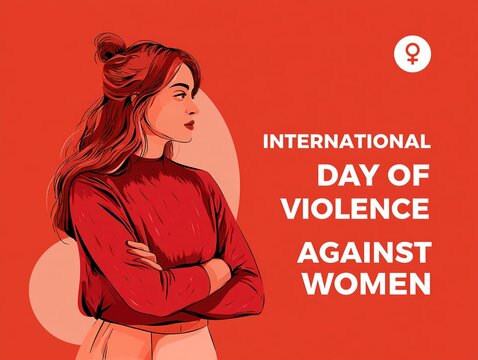 Illustration of woman for international day of violence against women Vector