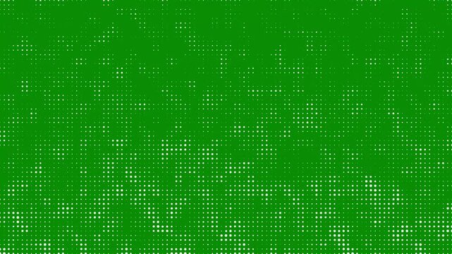 Animated halftone textures on green screen background, halftone texture with dot, halftone motion technology dots background, abstract halftone dots pattern with network connection, halftone