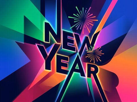 New Year greeting cards, holiday party invitations, seasonal advertising campaigns, social media posts, event posters, business promotions, annual reports, motivational presentations