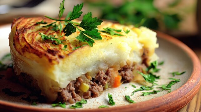 Slice of Traditional Shepherd's Pie
