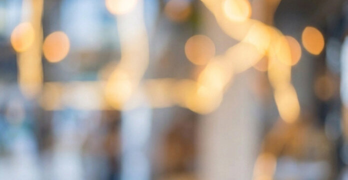soft bokeh background with warm glowing lights creating a dreamy atmosphere, ideal for creative projects and seasonal decorations.