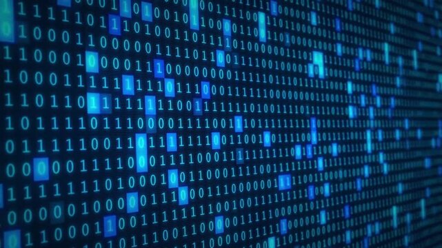 blue binary code