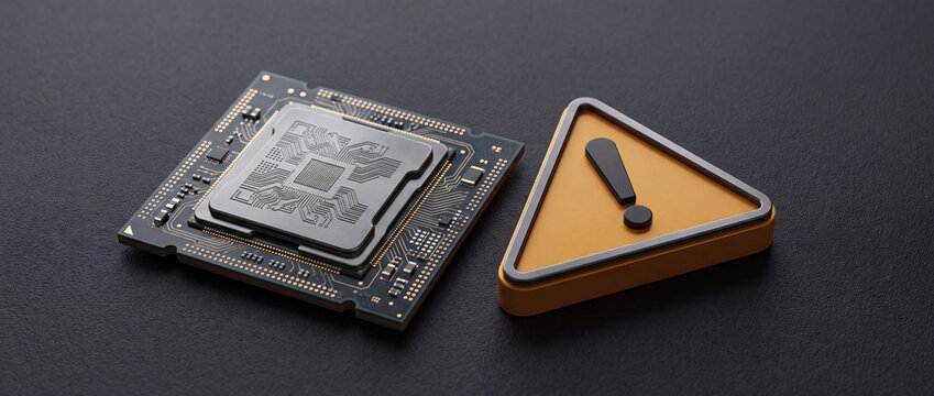 Artificial Intelligence Chip Risk and Technology Warning Concept