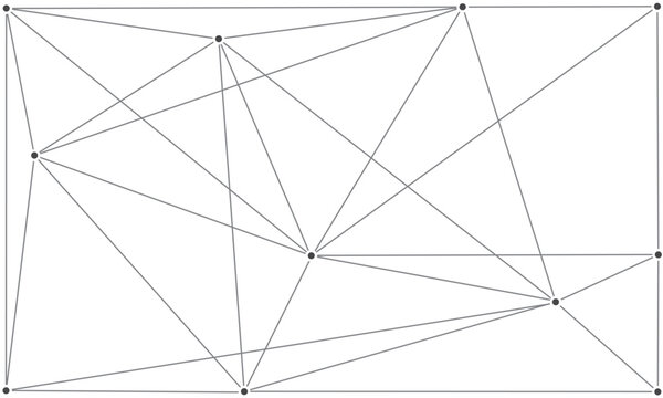 Digital Technology Network Connection Background with Dots Nodes and Lines
