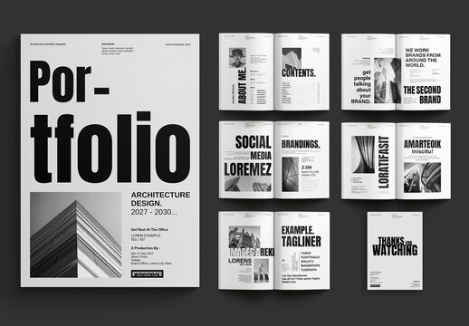 Minimal Modern Architecture Portfolio Brochure Template Layot