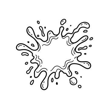 Liquid splash doodle icon