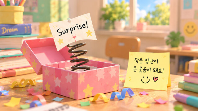 Little Prank Surprise Box with Spring and Funny Message
