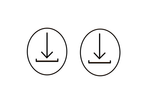 Download and Upload Arrow Icon Set, Editable Outline and Filled Interface Icons for Website Navigation