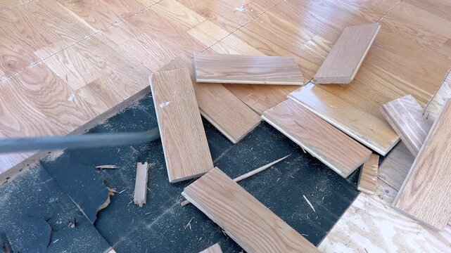 Home Renovation Project: Removing Old Parquet Flooring