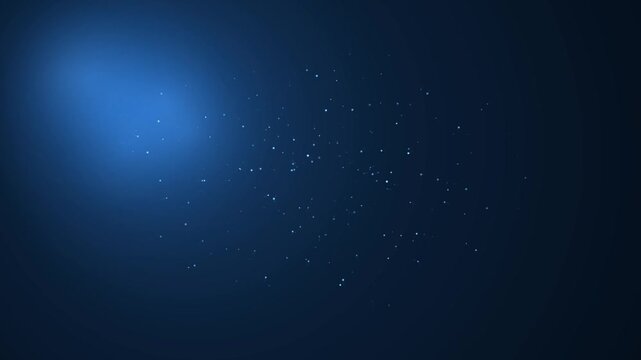 A deep space scene featuring a glowing nebula with faint stars and cosmic particles for atmospheric visual effects.