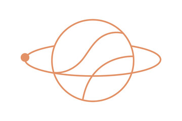 Saturn png clipart, mystic line art style for planner, transparent background © Rawpixel.com