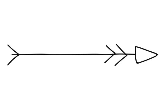 Arrow png clipart element, hand drawn vintage style