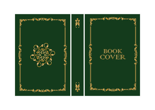 book cover design with retro decorations