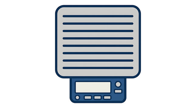 Digital Kitchen Scale Icon with Display for Precise Food Measurement and Recipe Preparation Graphics