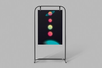 3D space poster stand sign © Rawpixel.com
