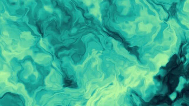 Liquid marble texture with flowing patterns of deep blue and teal colors