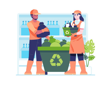 Waste Sorting and Recycling Process