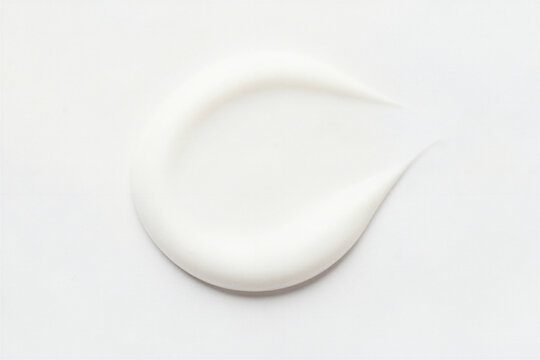 Zinc Oxide Sunscreen Cream Macro Texture Flat Lay White Background