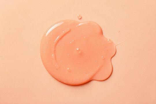Dewy Peach Tinted Hydration Fluid Macro Surface Texture Flat Lay