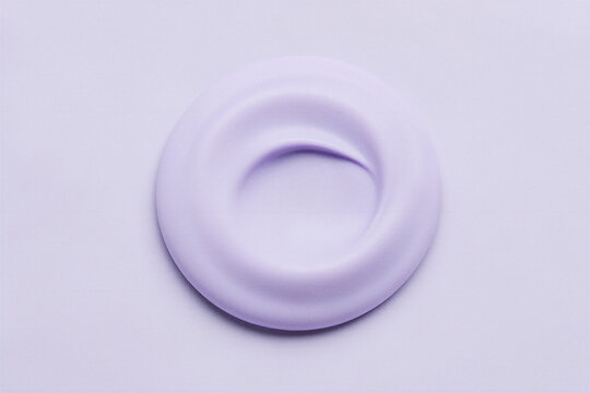 Violet Color Correcting Primer Macro Creamy Cosmetic Texture Flat Lay
