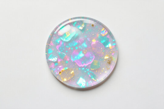 Holographic Opal Iridescent Primer Macro Surface Texture