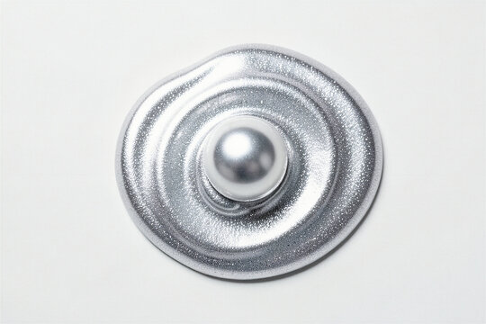 Silver Pearl Illuminating Fluid Macro Surface Texture