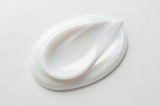 Glossy Pearl White Night Cream Macro Surface Texture Background