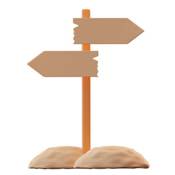 3D Illustration Losing Direction