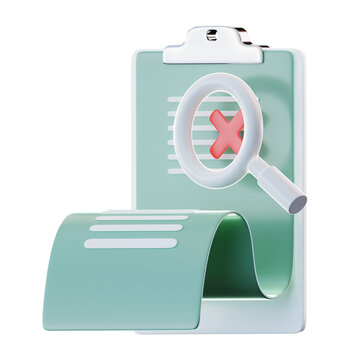  3D Illustration Missing Document