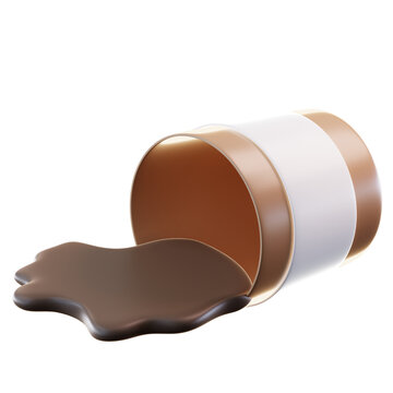  3D Illustration Spilled Coffee