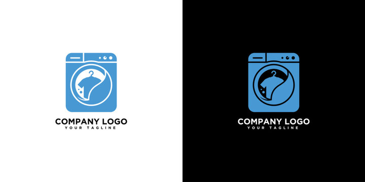 Washing Machine And Clothes Logo
