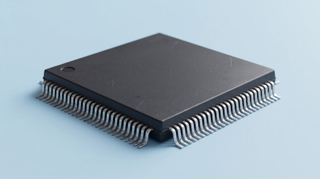 Electronic components and semiconductor parts for circuit design and hardware prototyping isolated on background
