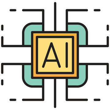 Artificial Intelligence Processor Icon