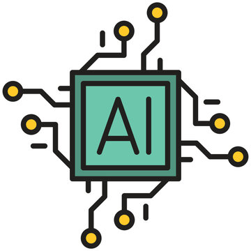 AI Circuit Network Icon
