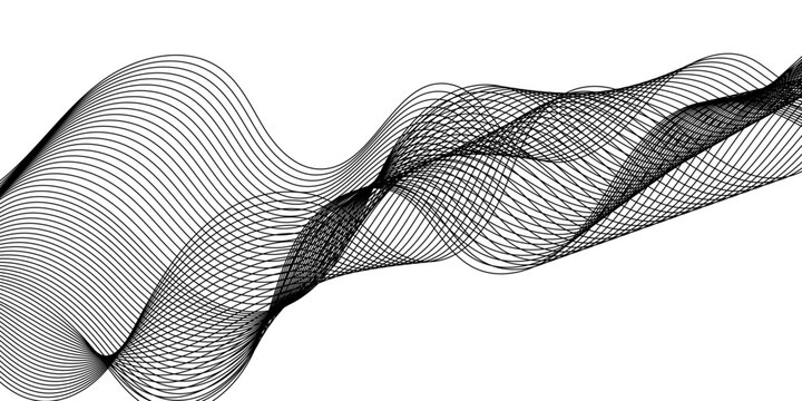 Modern background futuristic energy sound waves technology concept background. Geometric design. parallel lines pattern and Digital landscape for presentations. Dynamic flowing wave lines design with 
