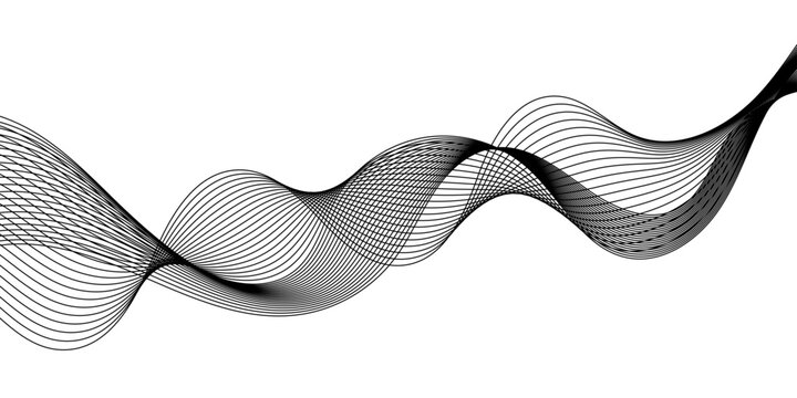 Modern background futuristic energy sound waves technology concept background. Geometric design. parallel lines pattern and Digital landscape for presentations. Dynamic flowing wave lines design with 