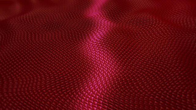 Fine Red Snake Scale Texture with Rippling Waves and Pink Highlights