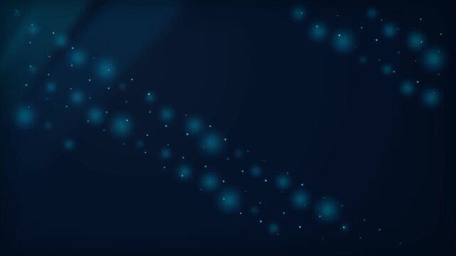 Sleek modern corporate dark navy blue gradient background with subtle volumetric light rays and slow flowing geometric glow, professional business technology presentation motion backdrop