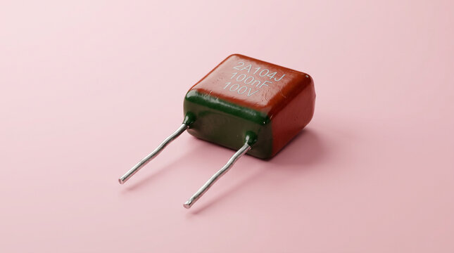 Polyester film capacitor mylar passive electronic component isolated