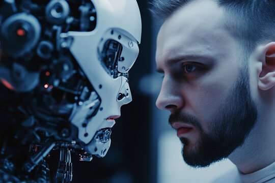 Closeup futuristic view of modern architect analyzing building data created using generative ai