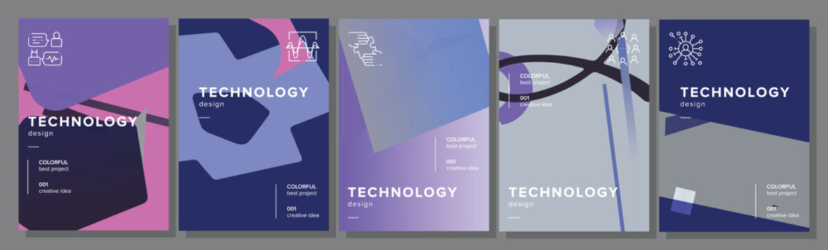 Liquid shiny brochure technology abstract geometric a4 poster. vivid diverse, symmetry ideas, gradients creativity, subdued publications vector technology background illustration