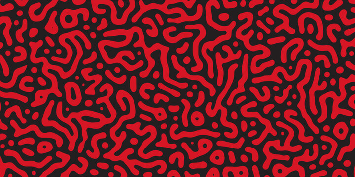 Red organic tubular pipe, intestines, noodles, DNA strands background texture
