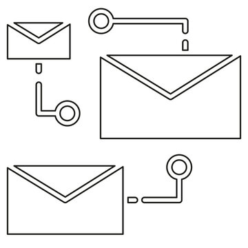 Connected Email Network Icon
