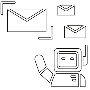 Automated Email Robot Icon