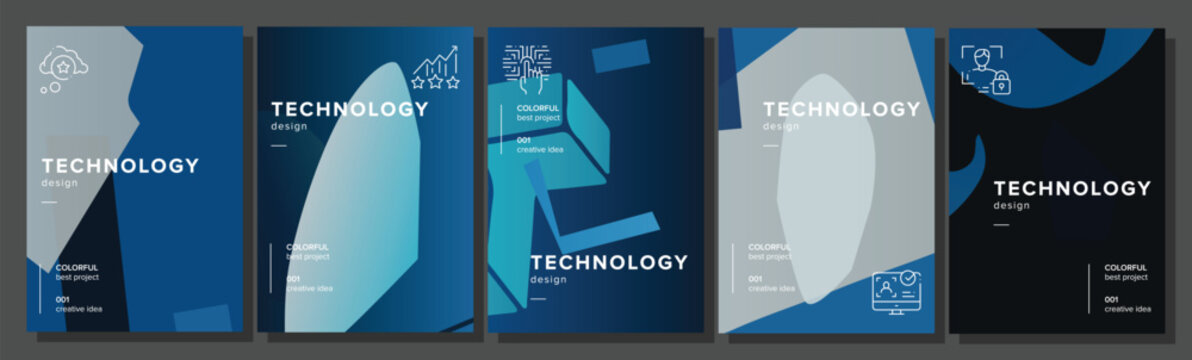 Clean fluid handbill technology abstract geometric a4 poster. advertising flowing, magazines futurist, resource layout, page font vector technology background illustration