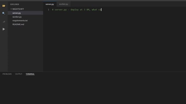 Writing programming code line in a code editor interface on dark background. Coding code