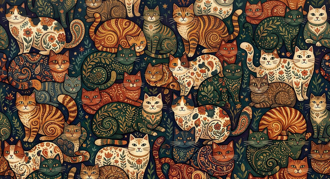 seamless pattern with flowers