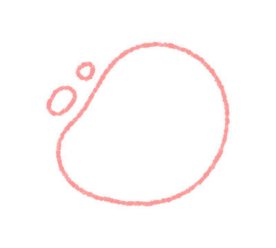 Organic minimal shape with an abstract chalk outline forms an irregular amorphous frame. Soft blob and graphic element with a modern aesthetic, ideal as a unique background in creative projects.