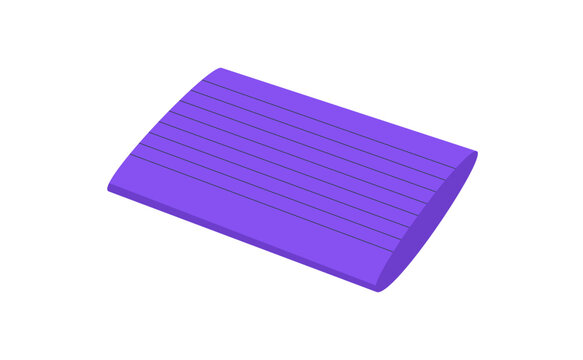 Modern flat electronic console in purple as a sticker. Game device and videogame equipment for gamer or y2k video game design. Machine element and pc item for entertainment concepts.